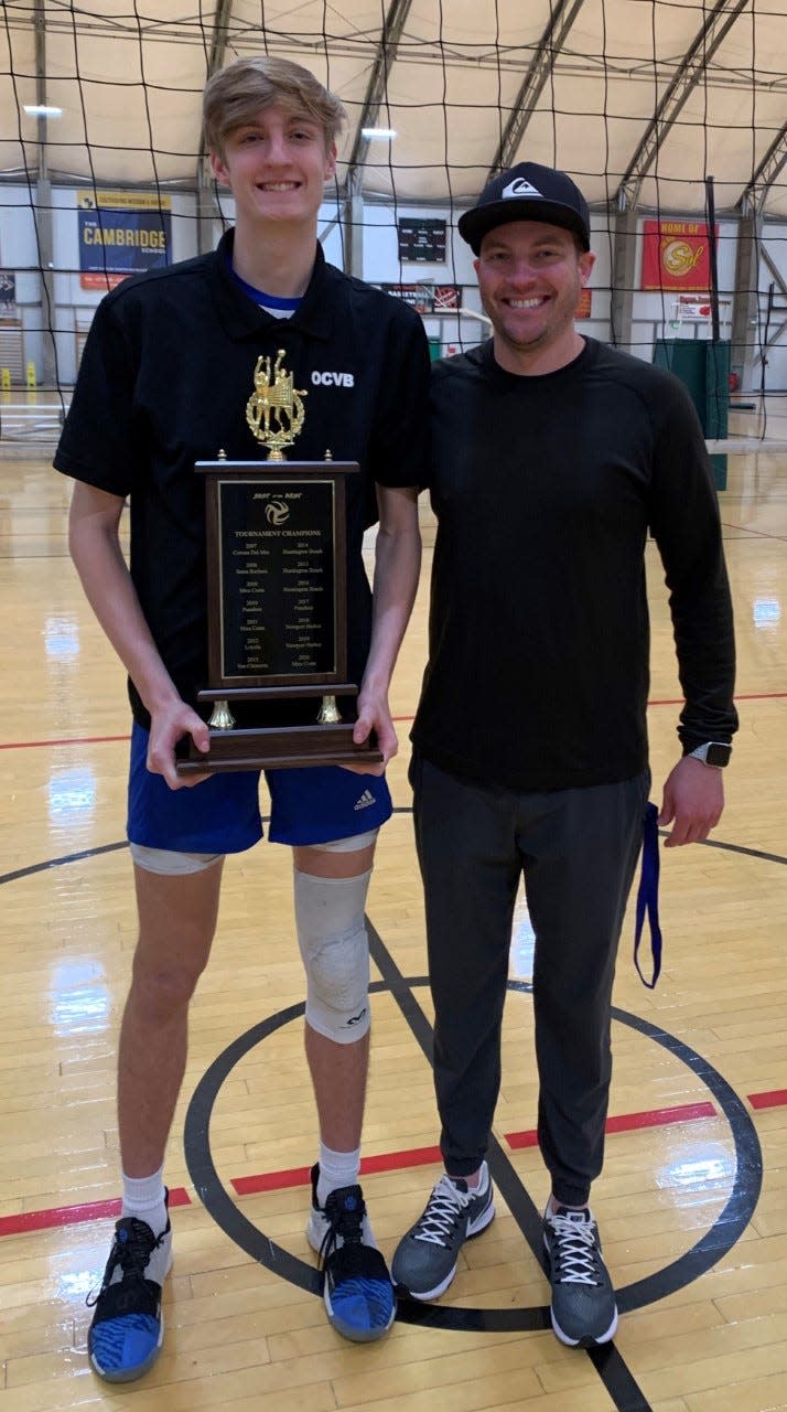 Zach Rama, left, has helped O'Connor to MaxPreps' No. 1 national ranking in boys volleyball.