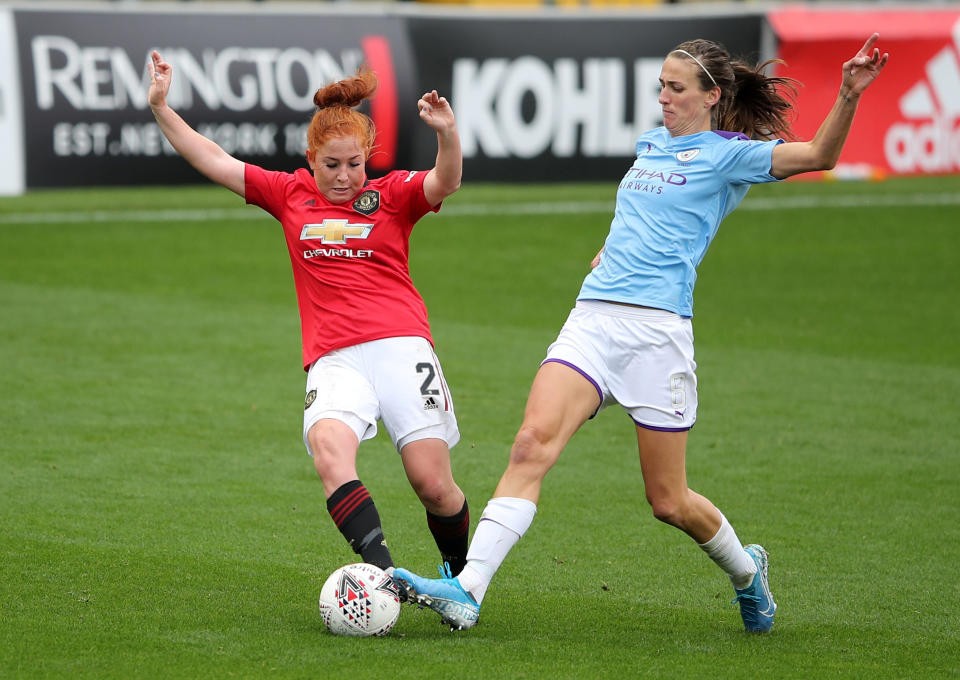 Jill Scott scored as Manchester City knocked United out of the Women's FA Cup Action Images via Reuters/Molly Darlington