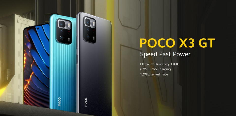 圖／POCO X3 GT智慧機正式發表，搭載聯發科天璣1100 5G處理器。(POCO官網)