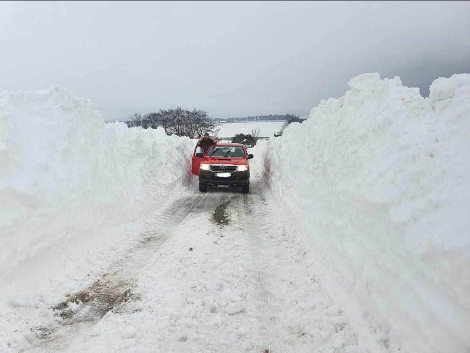 Heavy snow has fallen across northern Scotland, as residents in Aberdeen face several inches of snow. (Provided)