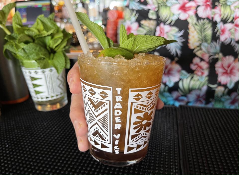 A key ingredient in a Trader Vic's Mai Tai? Crushed ice, which enhances the flavors and aromas of the cocktail. (Photo: Carly Caramanna)