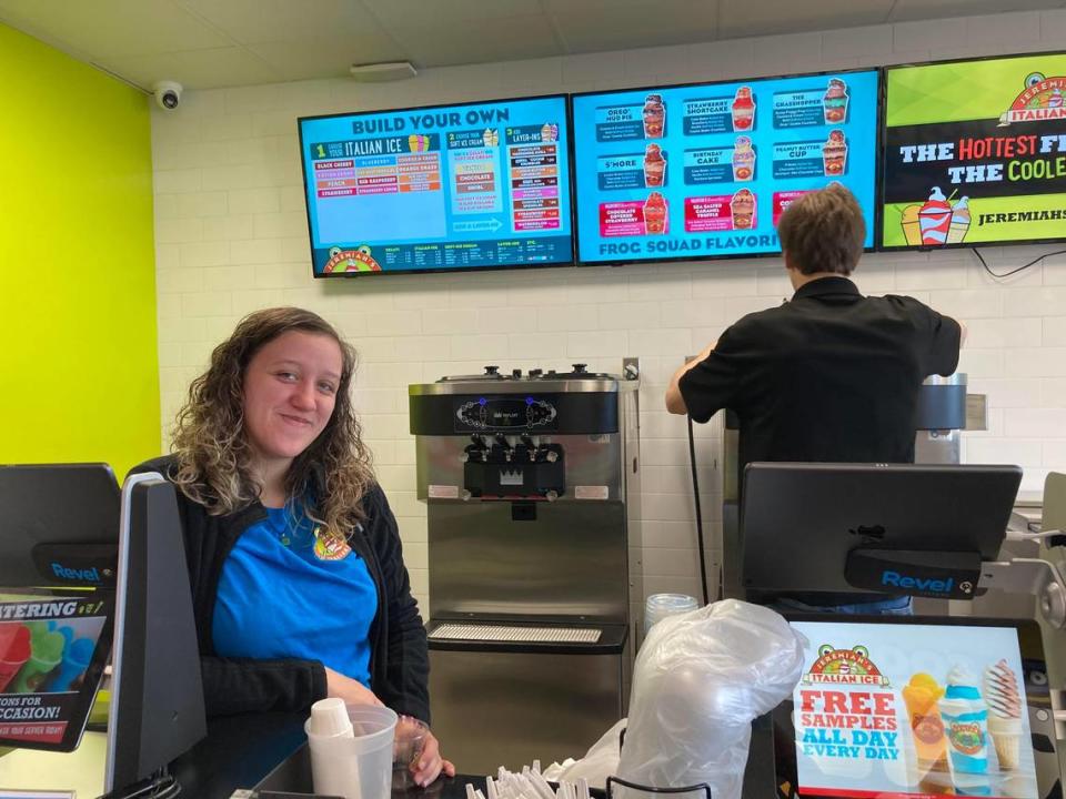 Zoe Gennaria is the manager of the Jeremiah’s Italian Ice in Warner Robins, the first in Middle Georgia. The new dessert shop serving up frozen treats opens Tuesday.