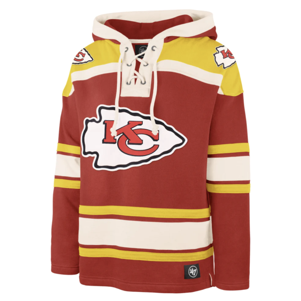 <p><a href="https://go.redirectingat.com?id=74968X1596630&url=https%3A%2F%2Fwww.47brand.com%2Fproducts%2Fkansas-city-chiefs-superior-lacer-hood-mens&sref=https%3A%2F%2Fwww.countryliving.com%2Fshopping%2Fg46597193%2Fsuper-bowl-party-gear-outfits-accessories%2F" rel="nofollow noopener" target="_blank" data-ylk="slk:Shop Now;elm:context_link;itc:0;sec:content-canvas" class="link ">Shop Now</a></p><p>Kansas City Chiefs Superior '47 Lacer Hoodie </p><p>47brand.com</p><p>$140.00</p><span class="copyright">'47</span>