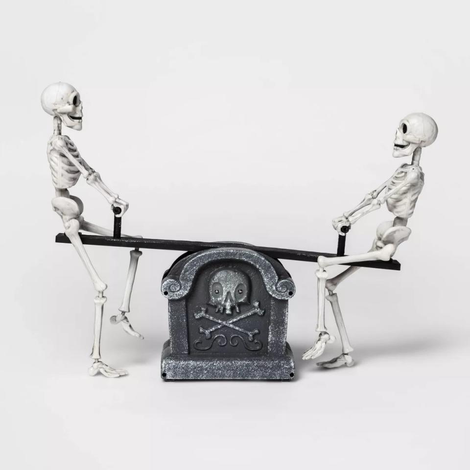 Skeletons on teeter totter