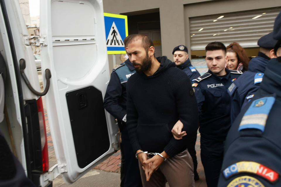 Andrew Tate is currently in a Romanian prison. (Getty)