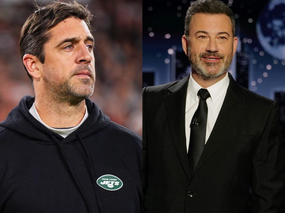 Aaron Rodgers and Jimmy Kimmel