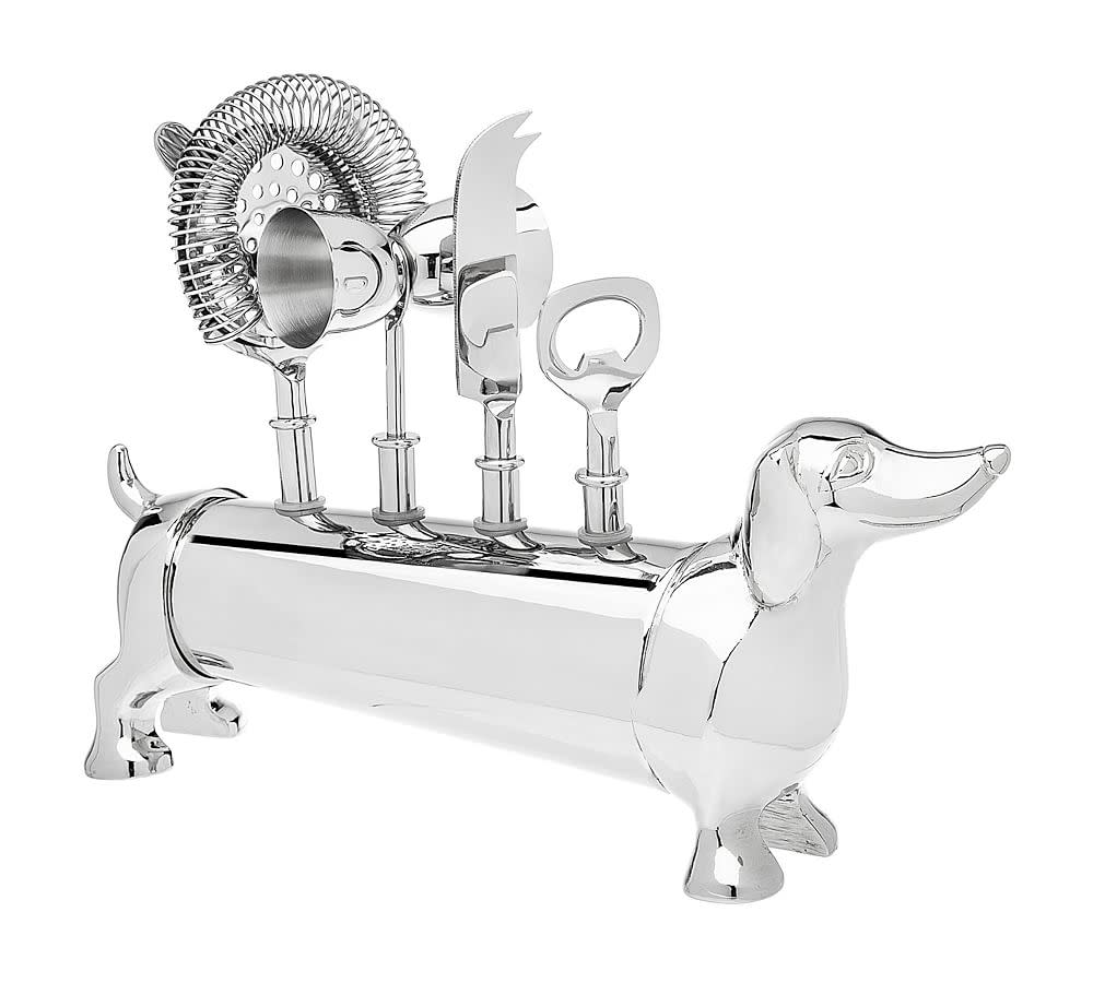 <p><a href="https://go.redirectingat.com?id=74968X1596630&url=https%3A%2F%2Fwww.potterybarn.com%2Fproducts%2Fdachshund-bar-tools-set-of-5-mp%2F&sref=https%3A%2F%2Fwww.cosmopolitan.com%2Flifestyle%2Fg62247808%2Fbest-cocktail-barware-set%2F" data-i13n="elm:affiliate_link;elmt:premonetized" rel="sponsored" target="_blank" data-ylk="slk:Shop Now;elm:affiliate_link;elmt:premonetized;itc:0;sec:content-canvas" class="link rapid-noclick-resp rapid-with-clickid etailiffa-link">Shop Now</a></p> <p>Dachshund 5-Piece Bar Tool Set</p> <p>potterybarn.com</p> <p>$129.00</p>