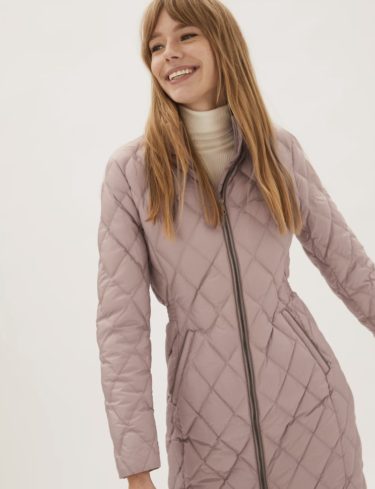 The quilted coat comes in five trendy shades. (Marks & Spencer)