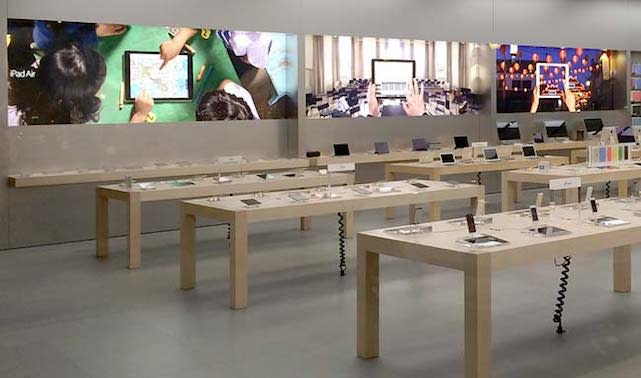 new Apple Store wall graphics