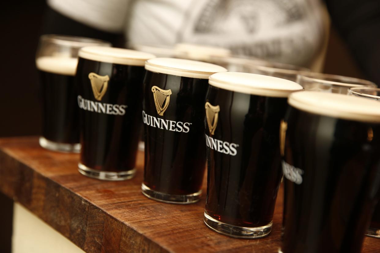Molly Malone's Irish Pub in Covington hosts the Guinness Perfect Pour Competition on Monday. Bartenders from around Greater Cincinnati compete, and pints are raffled off for charity.