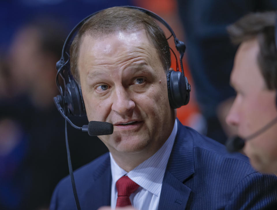 CHAMPAIGN, IL - FEBRUARY 05: ESPN broadcaster Dan Dakich is seen during the Illinois Fighting Illini and Michigan State Spartans game at State Farm Center on February 5, 2019 in Champaign, Illinois. (Photo by Michael Hickey/Getty Images) 