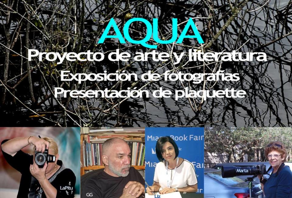 “Aqua” proyecto de arte y literatura: exposición y presentación de plaquette.