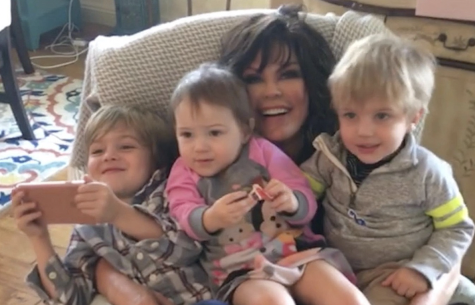 Marie Osmond with her grandchildren in 2023