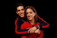 Taekwondo athletes and brother and sister, Diana Lopez and Steven Lopez pose for a portrait during the 2012 Team USA Media Summit on May 13, 2012 in Dallas, Texas. (Photo by Ronald Martinez/Getty Images)