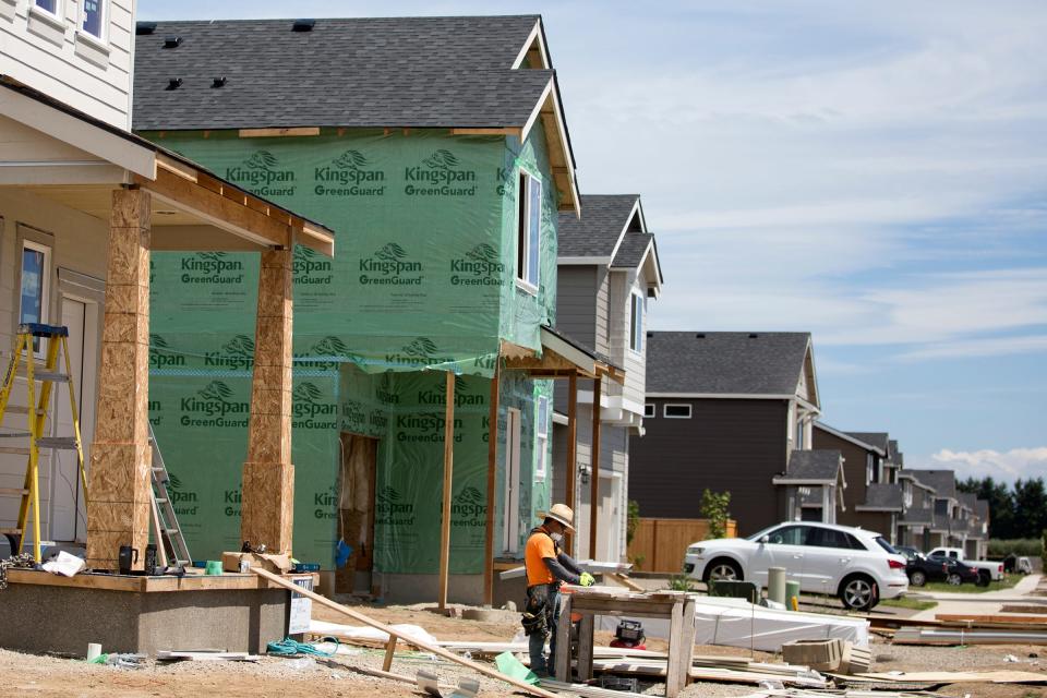 Apartments are built after a pesticide-contaminated soil cleanup on part of 150 acres in Northeast Salem on July 12, 2019. 