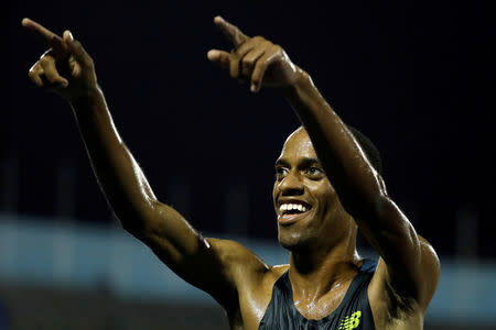 FILE PHOTO: Athletics - JAAA National Senior Championships - National Stadium Kingston, Jamaica - June 23, 2017 Jamaica's Kemoy Campbell after winning the Men's 5000m final REUTERS/Lucy Nicholson/File Photo