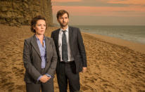 <b>Broadchurch (Mon, 9pm, ITV)</b><br>This sober, classy eight-part drama looks at the effect of a tragedy on a small Dorset village. 11-year-old Danny is found dead on an idyllic beach, below the cliffs from whence he may have fallen. The case attracts huge national media attention, exacerbating the grief for his parents Beth and Mark (Jodie Whittaker and Andrew Buchan). Talented but difficult out-of-town police rising star DI Hardy (David Tennant) arrives to investigate the case, but he is soon at odds with the tight-knit community, not least his number two DS Ellie Miller (Olivia Colman). She not only believes that his job should have been hers. but is mother to the dead boy’s best friend. The first episode neatly puts the pieces into play and then it’s over to a superb cast to really explore the effects of loss and how nobody’s role in the situation is quite what it seems. Thoughtful and brilliant.