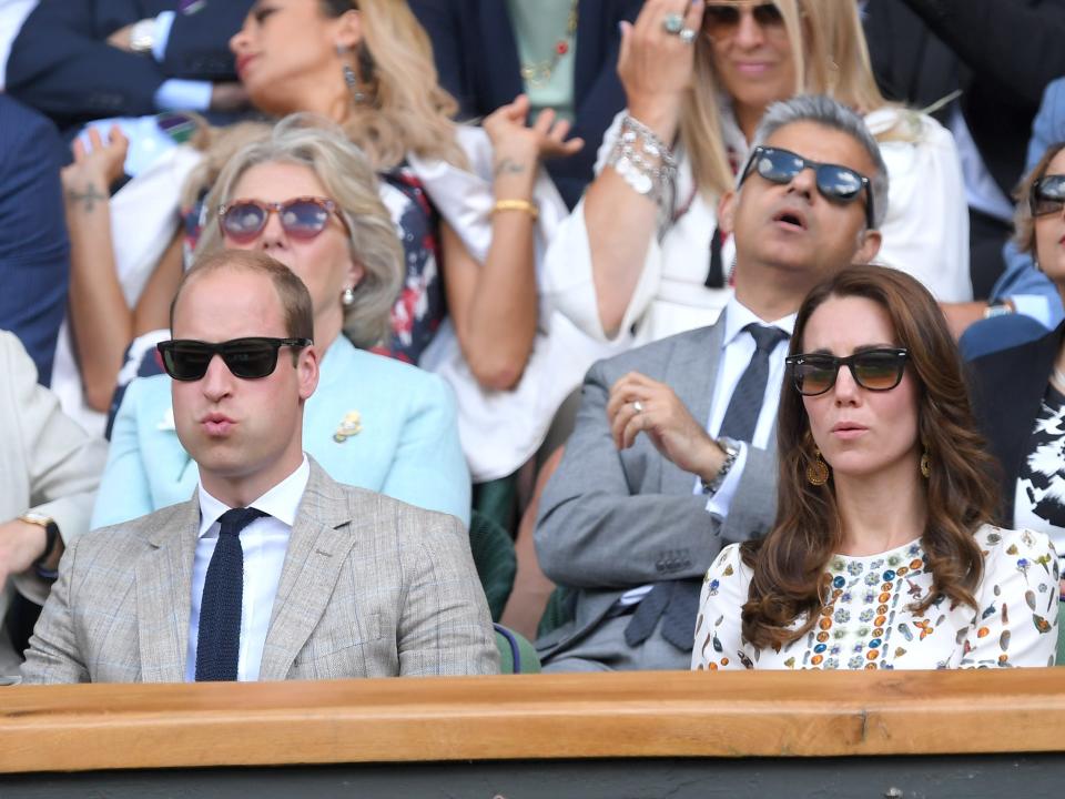 Prince William and Kate Middleton at Wimbledon 2016.