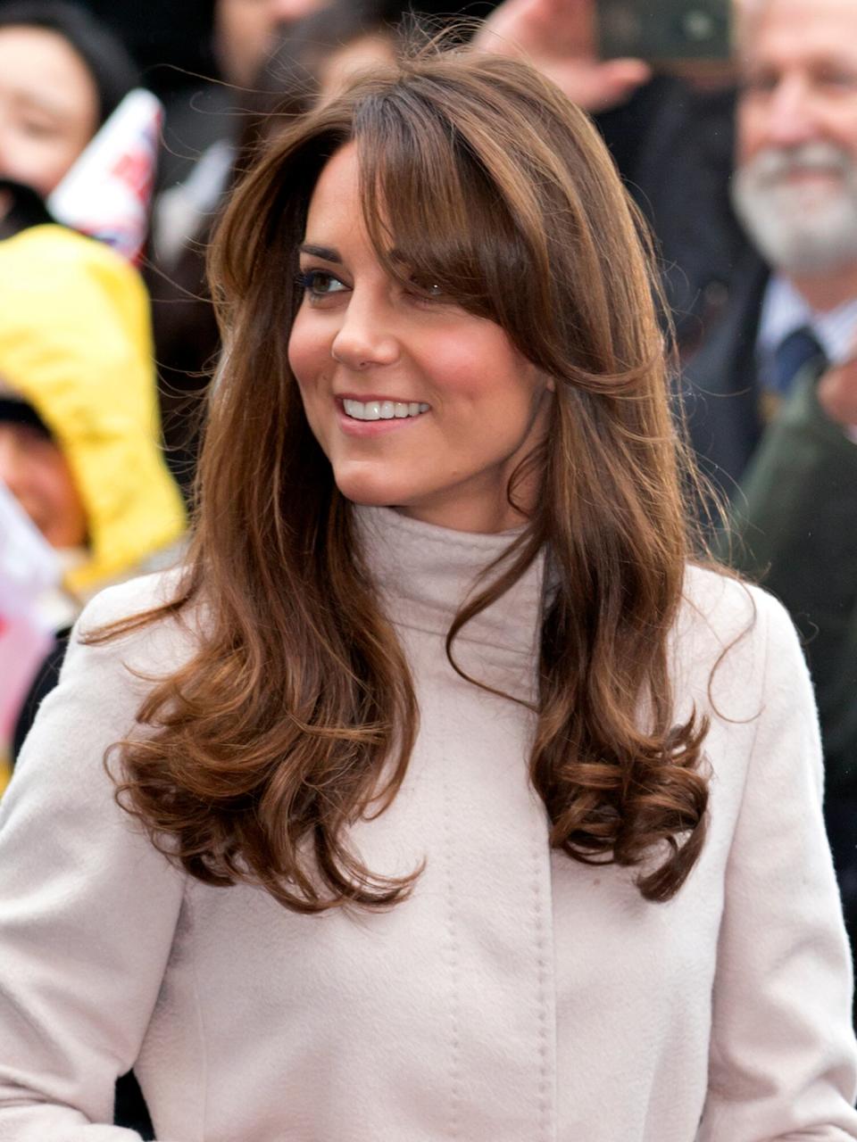 Catherine, Duchess of Cambridge arrives at The Guildhall during her and husband Prince William, Duke of Cambridge's first official visit to Cambridge on November 28, 2012 in Cambridge, England