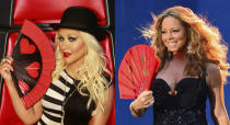 <b>Fan Moment</b>: Mariah Carey was definitely stepping into Christina Aguilera's diva territory when she flashed a hand fan at the NFL Kickoff Concert in 2012. Getting ready for the judging panel?