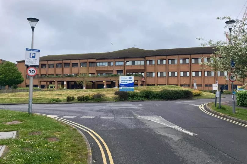 Musgrove Park Hospital, seen from Parkfield Drive in Taunton