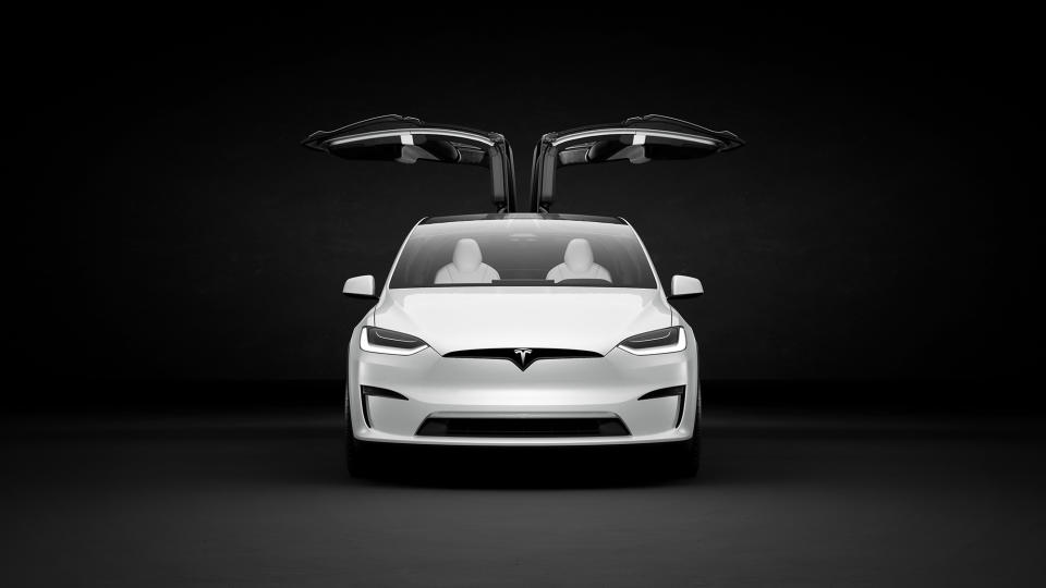 Tesla Model X gull wing doors
