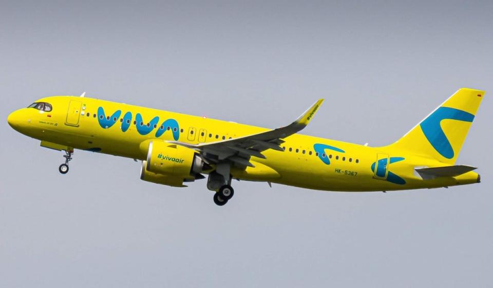 Viva Air inició sus operaciones en Colombia en 2012 y dejó de volar el 28 de febrero de 2023. Imagen: Tomada de Twitter @VivaAirCol y spotter.mde