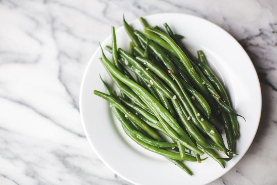 plate of green beans