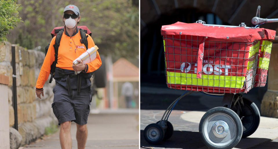 Delivery people, including Australia Post, use rubber bands that are harmful to the environment. Source: Getty