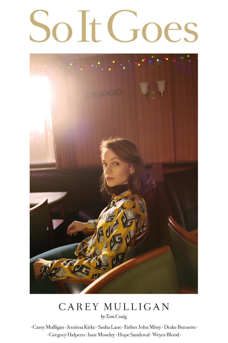 Cover star: Carey Mulligan graces the front page (Tom Craig for So It Goes Magazine, Issue 9)