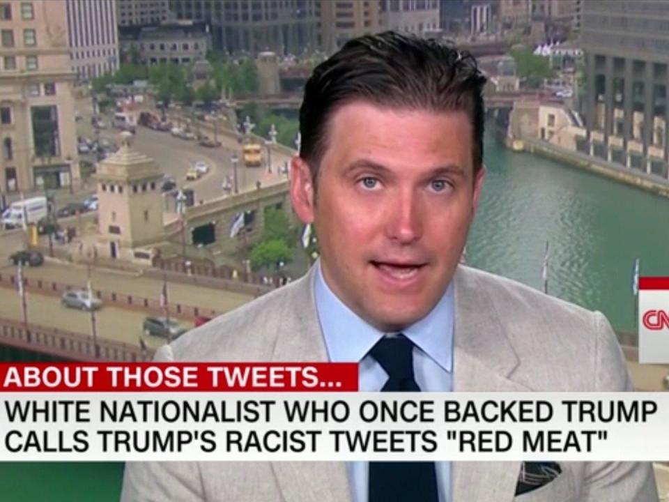 CNN has been widely criticised for allowing a white supremacist to appear on the network to talk about Donald Trump’s racist tweets.Richard Spencer was described as a “white nationalist” when he came on Jake Tapper’s The Lead programme on Tuesday to discuss the president’s call for four congresswoman of colour to “go back” to the countries “from which they came”.Viewers, anti-racism campaigners and media commentators all condemned the decision to give airtime to a man who shouted “Hail Trump!” in front of a crowd seen celebrating the 2016 election win with Nazi salutes.“Today on its valuable airwaves, CNN gave a platform to white nationalist Richard Spencer. There is literally nothing productive Spencer brings to the conversation. Whoever made this shameful decision should be fired,” said author Steve Krakauer.“CNN invited an open white supremacist on national television today,” tweeted reporter Carlos Maza. “This isn’t a news network with journalistic ethics. It’s a circus that’s willing to help promote open racists for attention.”Spencer suggested there wasn’t enough substance or passion behind the president’s racism when he spoke to Mr Tapper on live TV, saying “he gives us nothing outside of racist tweets”.“Many white nationalists will eat up this red meat that Donald Trump is throwing out there. I am not one of them. I recognise the con game going on.”> CNN has on-air debates among hosts over the journalism ethics of interviewing Kellyanne Conway and other members of the Trump administration, but apparently putting Richard Spencer on the air is a no-brainer.> > — Steve Krakauer (@SteveKrak) > > July 16, 2019The CNN host responded to criticism on Twitter by pointing out that the network’s correspondent Sara Sidner regularly covers racists and white supremacists. “She did a taped package for cnn about the reaction of white supremacists to the president’s tweets,” Mr Tapper tweeted.Spencer, a key figure at the notorious “Unite the Right” rally in Charlottesville in 2017, has reportedly been banned from entering 26 countries in Europe’s visa-free Schengen area.The far-right activist was punched in the face twice Friday during Mr Trump’s inauguration festivities in Washington DC, prompting online debate about whether violence was the best way to deal with white supremacists.Although Facebook has shut down pages associated with Spencer, the far-right activist shared his CNN interview on Twitter after it aired on Tuesday.“Spencer will turn this into a new wave of attention within his own media ecosystem, where CNN has now just legitimated a litany of white supremacists,” Joan Donovan, a director at Harvard University’s Shorenstein Centre, told The Daily Beast.