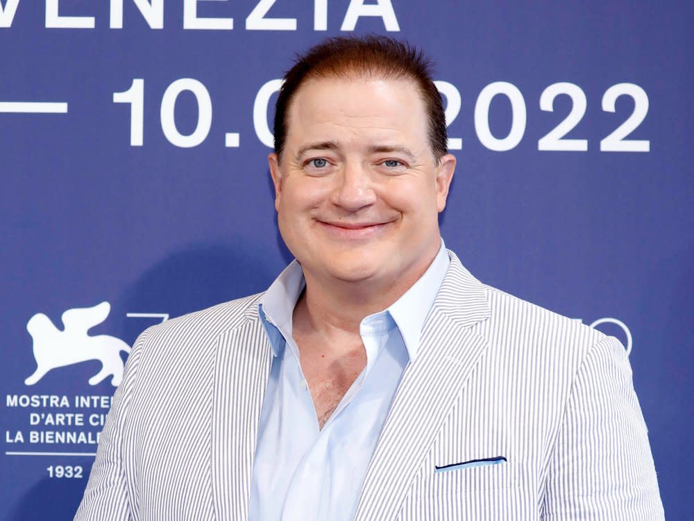 Brendan Fraser bei der Weltpremiere seines Films "The Whale" auf den Filmfestspielen von Venedig. (Bild: imago images/Future Image)