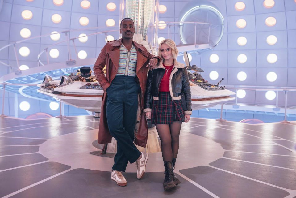 Ncuti Gatwa and Millie Gibson in the Doctor Who Christmas special 2023