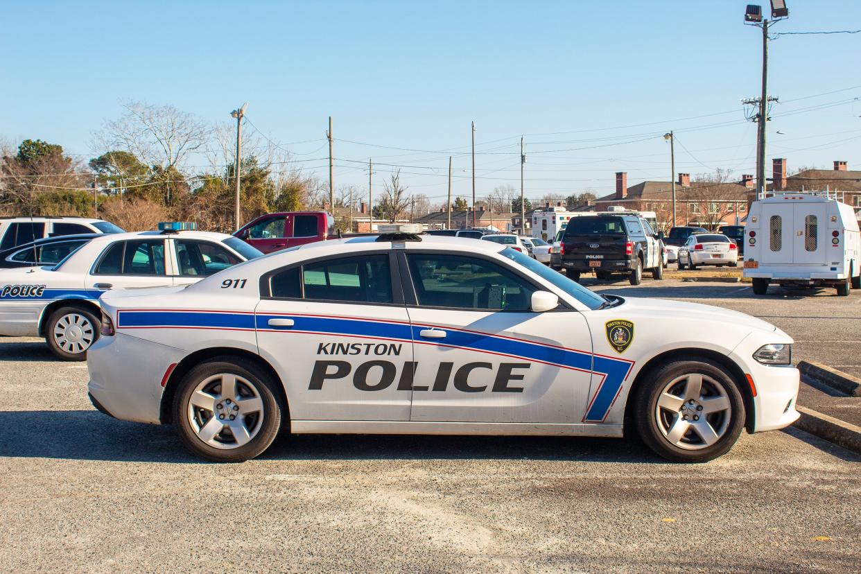 Kinston police arrested Ervin Lee Waters Jr. 24, and Samuel Tiveon Roberts, 32, for their involvement in three early-morning shootings in Kinston on Monday. Keith Byers/The Free Press