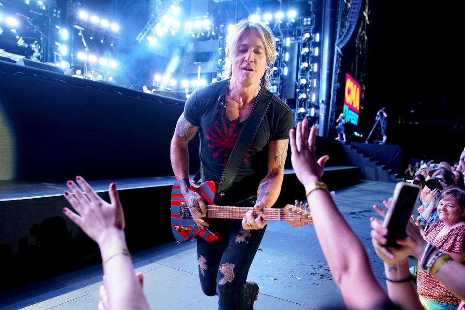 Keith Urban performs during CMA Fest at Nissan Stadium Thursday, June 9, 2022, in Nashville, Tennessee.