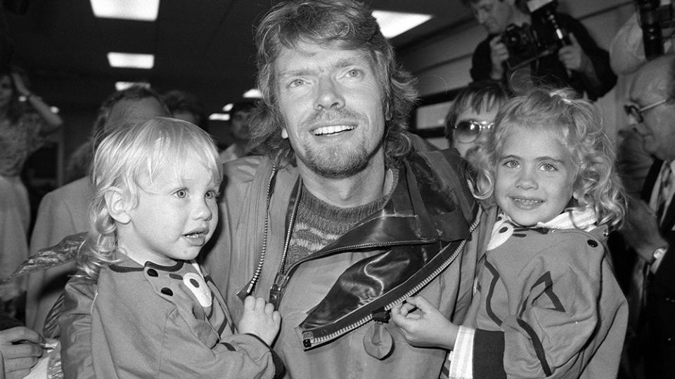 Branson and his children Sam and Holly. - Credit: PA Images