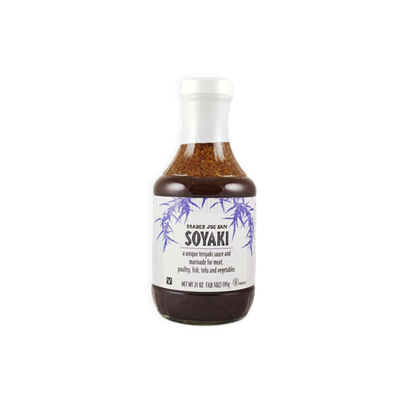 <h2>Soyaki Sauce</h2> <p>Our two favorite sauces—soy and teriyaki—in one bottle? *pours it on everything*</p>