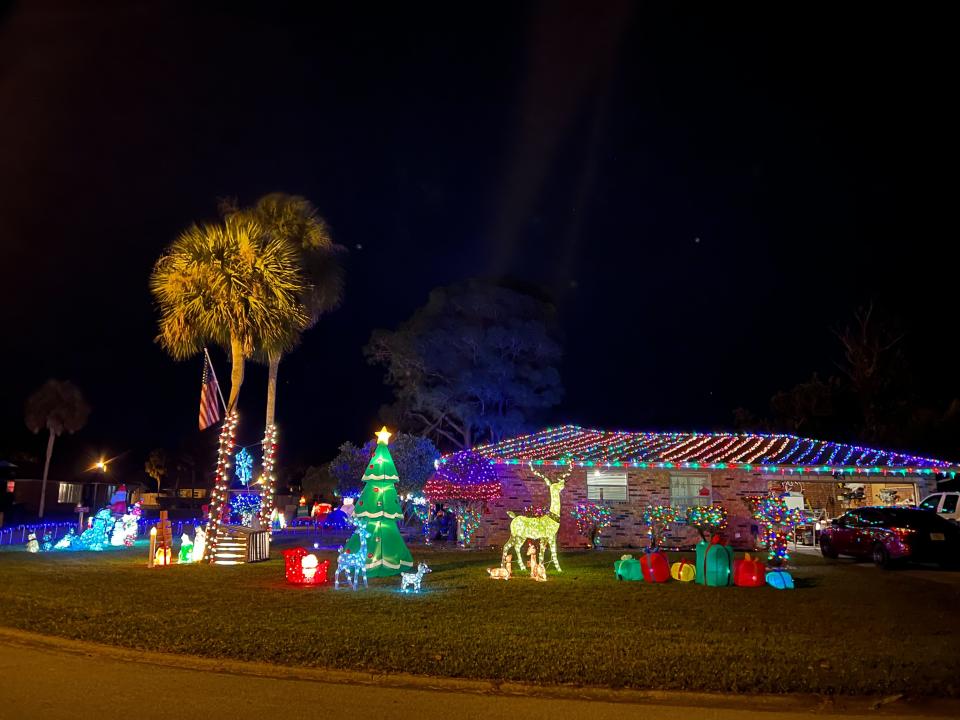 Holiday lights at the Bridges home at 3 Bonita Drive in Ponte Vedra Beach.