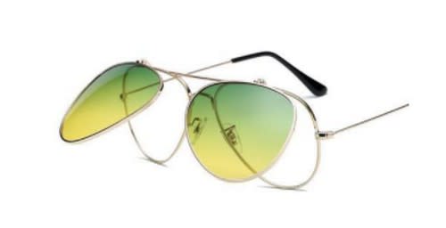 New Egg Green gradient flip-up sunglasses