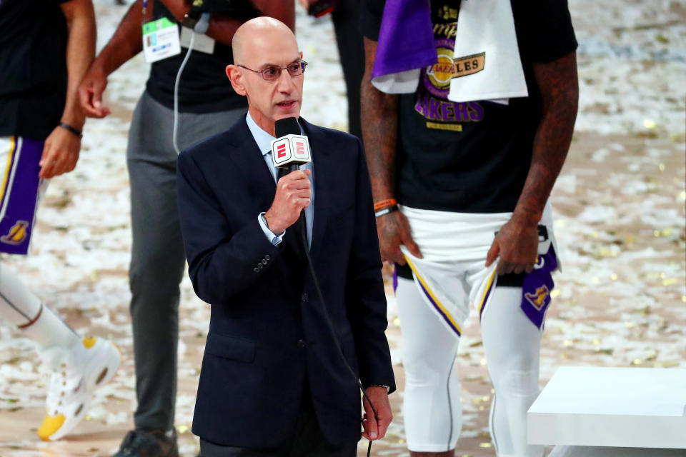 NBA commissioner Adam Silver has successfully negotiated a Dec. 22 start to the 2020-21 season. (Kim Klement/Reuters via USA TODAY Sports)