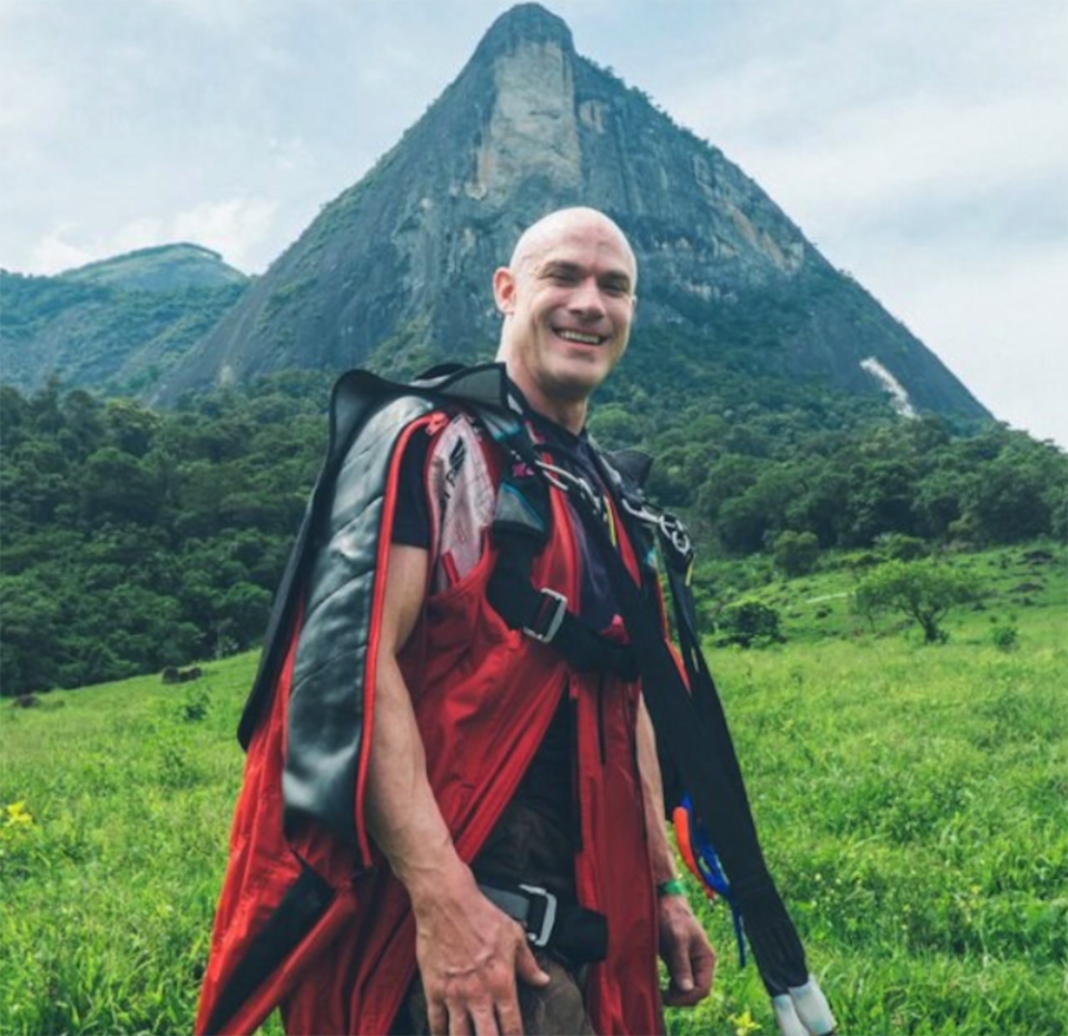 Donald Zarda, seen here in his BASE jumping days, died in 2014, but his sister and former partner have taken his employment discrimination case to the Supreme Court.