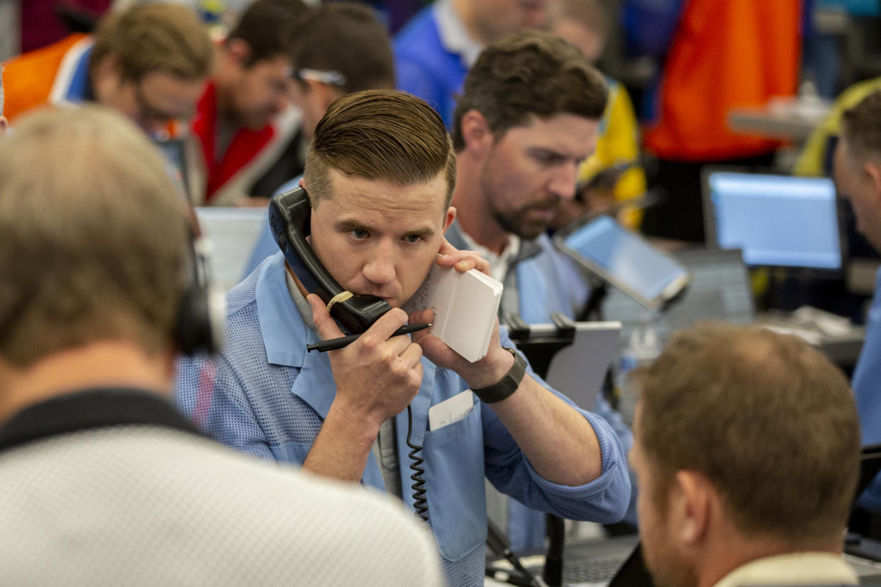 CHICAGO, IL - JUNE 06: Traders work on the new floor of The Chicago Board Of Options Exchange on June 6, 2022 in Chicago, Illinois. The new trading floor officially opened at the beginning of trading today with upgraded technology and infrastructure. (Photo by Jim Vondruska/Getty Images)