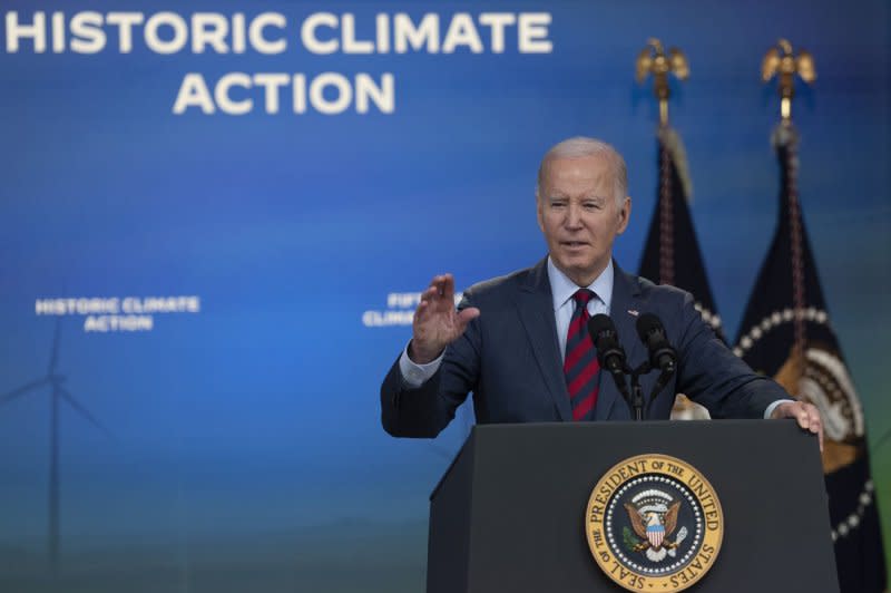 President Joe Biden's embrace of electric vehicles has helped quadruple sales during his time in the Oval Office. File Photo by Chris Kleponis/UPI