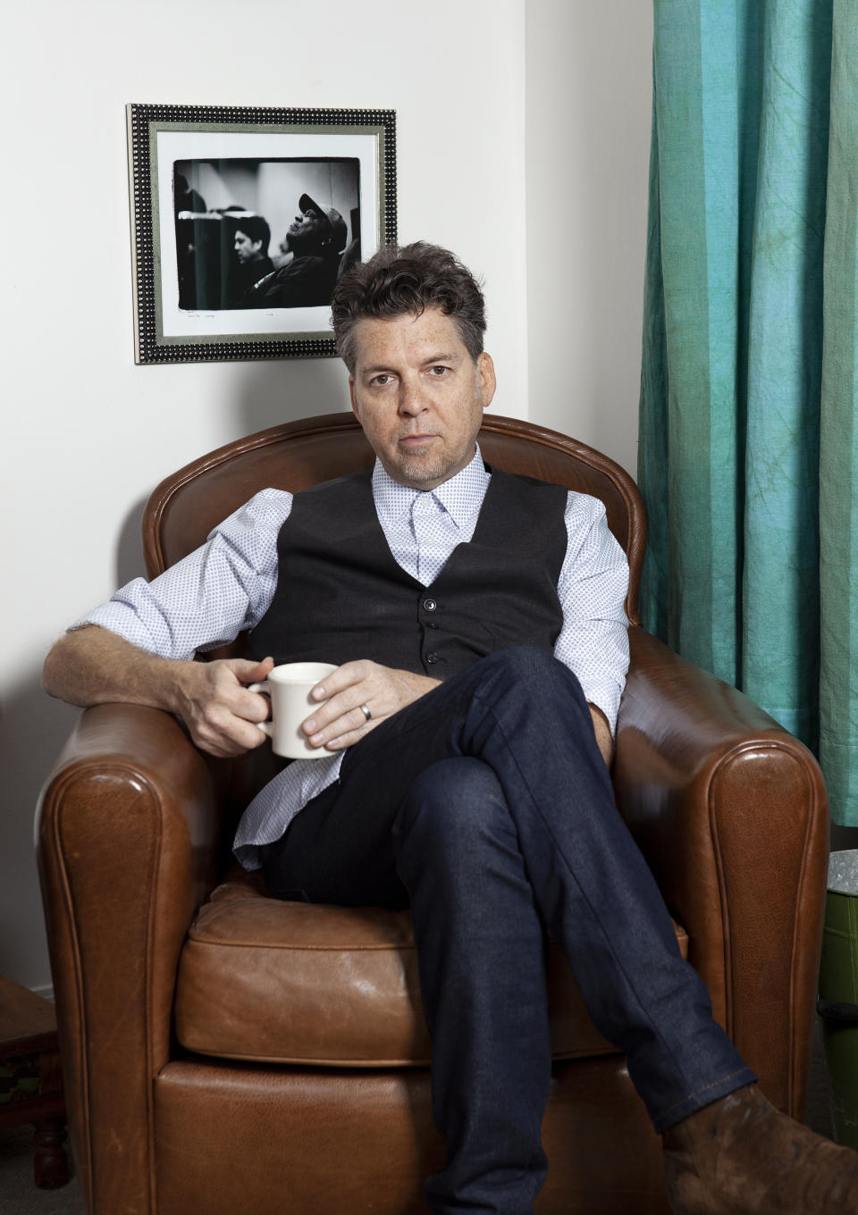 This Nov. 8, 2019 photo shows musician Joe Henry posing for a portrait at his home in Pasadena, Calif. to promote his new album "The Gospel According To Water." (Photo by Rebecca Cabage/Invision/AP)