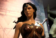 <p>Another angle on the <a rel="nofollow" href="https://www.yahoo.com/movies/tagged/wonder-woman" data-ylk="slk:Wonder Woman;elm:context_link;itc:0;sec:content-canvas" class="link ">Wonder Woman</a> costume you see as you enter the exhibit. (Photo: Jacob Kramer/Yahoo) </p>