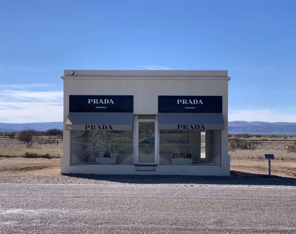 The Prada store in Marfa, Texas