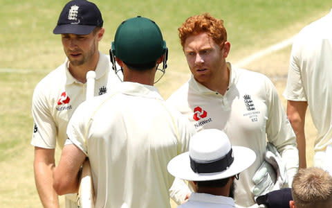 Bairstow shakes Bancroft's hand - Credit: Getty Images