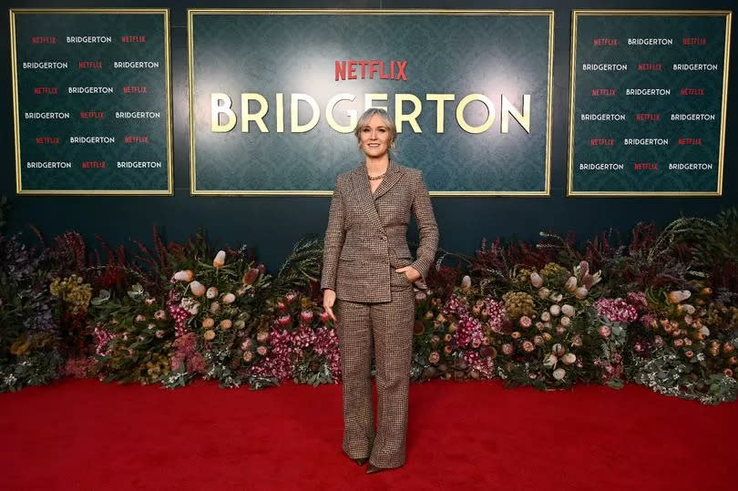 New Bridgerton showrunner Jess Brownell on the red carpet the season three launch in Australia