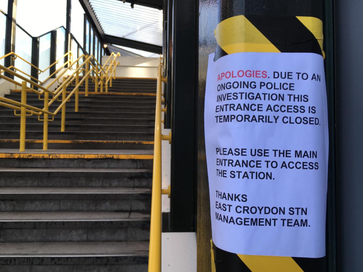 The busy commuter station remained closed on Tuesday following the rush-hour attack. (SWNS)