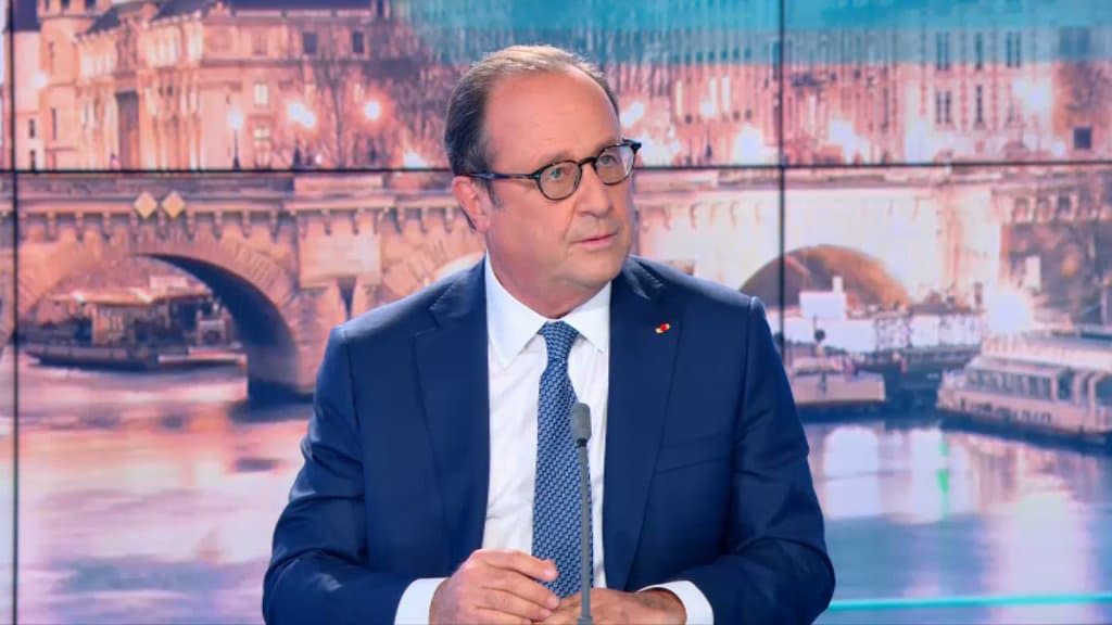 François Hollande, sur le plateau de BFMTV, samedi 17 octobre 2020. - BFMTV